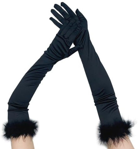 KASFDBMO Long Sleeve Show Gloves with Cuffs for Women Gloves Stretchy Elbow Length Glove
