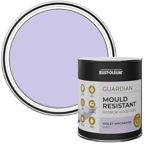 Rust-Oleum Purple Guardian Mould Resistant Interior Wood Paint in Matt Finish - Violet Macaroon 750ml