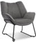 homeguru Loungesessel moderner Relaxsessel, Lounge Einzelsofa mit Polster, Lesesessel Balkon Sofa Blütenblattform mit Armlehnen Kleine Couch Schmink Stuhl Sessel Ergonomie, 72X 67X 80 cm (Grau)