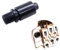 E-Gitarre Tremolo Arm Socket, Whammy Bar Jack für Floyd Rose Bridge System (Schwarz)