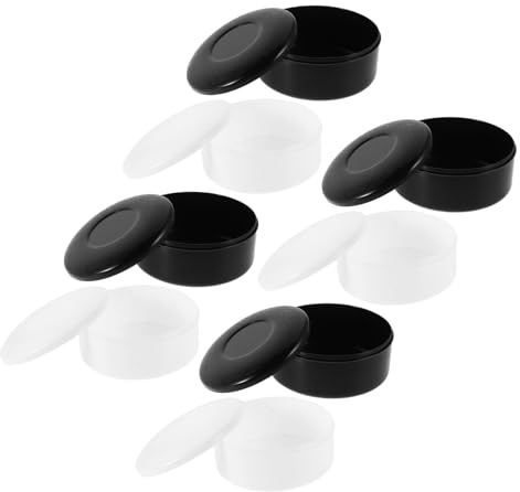 Toyvian 4 Pairs Go Chess Storage Box Plastic Organizer for Black White Chess Pieces Multifunctional Game Case for Board Game Accessories