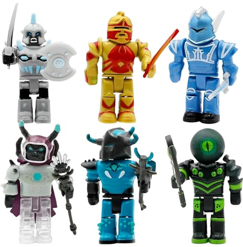 6 Stück Roblx Figuren Set,Cartoon Roblx Action Figuren, ideal als Roblx Geburtstag Deko,Tortendeko， Schreibtischdekoration und Sammlerstücke, Geschenk für Fans