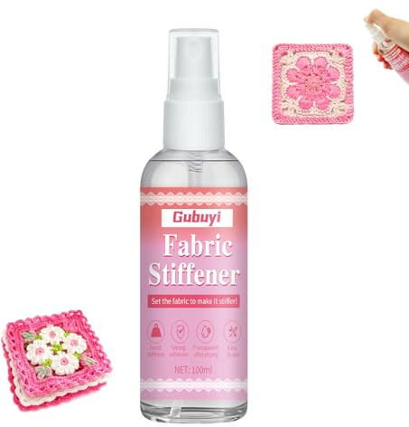 100ml Textile pour Rigidifier Tissu, Durcisseur Macramé | Durcisseur Textile, Amidon pour Rigidifier Tissu, Spray de Renforcement Textile, Pour Bricolage de Noël, pour le Durcissement