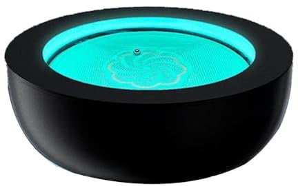 BEESOM Sand Tisch Magnet Kugel,Drift Magnetic Moving Sand Art,7 Farbige LED & 19 Muster, App-Steuerung,Für Zuhause & Meditation,Entspannung & Stressabbau,Gehärtetes Glas,Zen-Enthusiasten