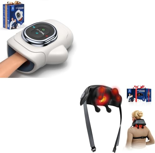 BOB AND BRAD Handmassagegerät mit Wärme & Kompression, 4D Shiatsu Nackenmassagegerät mit Wärme