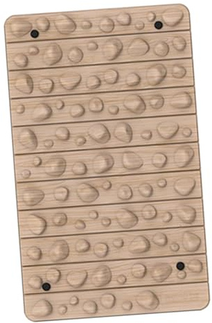Generic Foot Massage Pillow, Acupressure Mat, Space-Saving Mat, Pressure Point Mat for Home, Spa, Laundry, Sleeping, Wood Grain Color