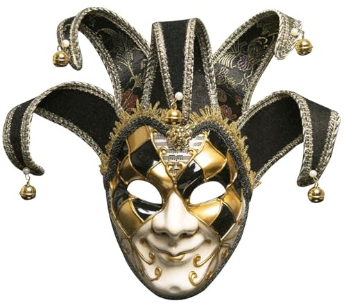 Generisch Venezianische Maske Karneval Fasching Maskerade Gesichtsmaske Vintage Retro Wanddeko Party Maskenball Kostüm Dekoration Harlekin Joker Maske Festlich Performance Accessoire Wandmaske