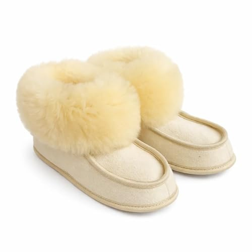Provellus Premium Bettschuhe Merino Lammfell – Unisex, Medizinisch gegerbt (Unisex, EU Schuhgrößensystem, Erwachsene, Numerisch, M, 37)