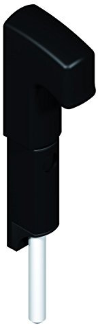 La croisee ds - Verrou en applique tige inox - Finition.Noir - Long. mm.167 - Ø pêne mm.8 -