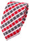 TigerTie - schmale Designer Krawatte in rot grau silber weiss gestreift