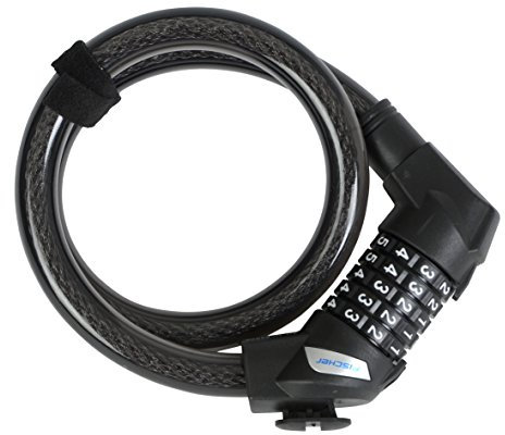 FISCHER 85886 Seilschloss mit Zahlenwalze, Länge: 75cm, Schwarz