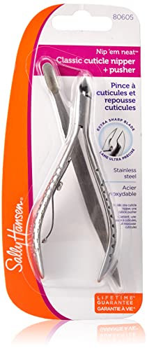 Sally Hansen Beauty Tools – Nip'em Neat Classic Nagelhautzange und -schieber, 1/2 Backe