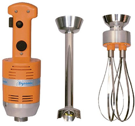Dynamic 270 W Junior Combi Stick Blender & Whisk MX022, Orange, Detachable Shaft: 225 mm, Commercial Hand Blender, Variable Speed 0-12 000 rpm, Titanium Coated Blade, Includes Whisk, CF007