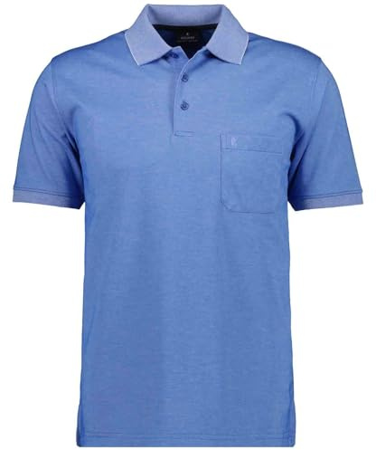 RAGMAN Herren Softknit-Poloshirt Uni, mit Brusttasche