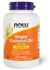 Now Foods Virgin Coconut Oil, 1000mg Softgels, 120-Count