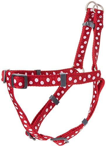 Petface Dog Harness, Small, Cherry/White Polka Dot Pattern (Pack of 1) | Adjustable Fit, Durable Material, Strong Clips, Easy to Use, Stylish Design