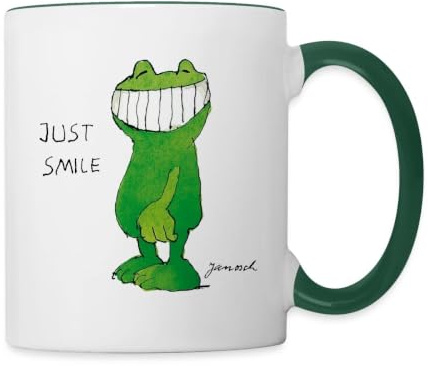 Janosch Günter Kastenfrosch Just Smile Tasse Zweifarbig