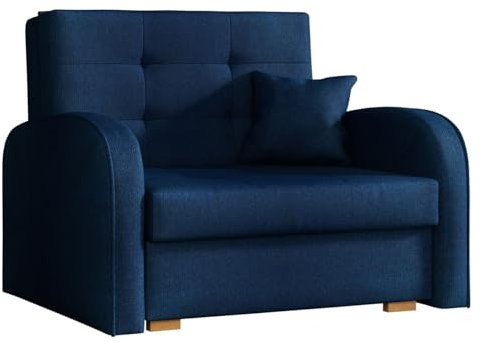 Mirjan24 Schlafsofa Viva Gold I mit Bettkasten, einsitzer Polstersofa mit Schlaffunktion inkl. Kissen, Bettsofa, Farbauswahl, Wohnlandschaft (Kronos 09)