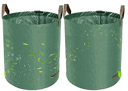 BETOY Gartensack 2 x 60L-2 Premium Gartensäcke-Stabile Gartenabfallsäcke aus Robustem Polypropylen-Gewebe (PP) - Selbststehend und Faltbar Laubsäcke für Gartenabfälle Laub Rasen Pflanz Grünschnitt