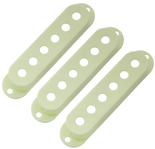 Musiclily Pro Gitarre Single Coil Tonabnehmer Kappen Mint Green 3er Set | Kunststoff, für USA/Mexico Strat E-Gitarre