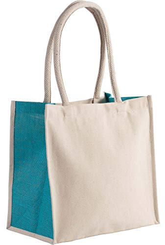 KiMood Sac Cabas en Coton/Jute 17 L