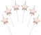 Star Birthday Candles,6 Pcs Metallic Cake Candles for Birthday Wedding Party Cupcakes Topper Decorations,Champagne
