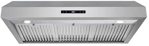 COSMO UMC36 36 in. Haven Collection 380 CFM Ducted Under Cabinet Range Hood, LED Lights, Touch Controls, Stainless Steel
