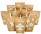 Papierdrachen Extravaganter Adventskalender zum Befüllen - mit 24 braunen Geschenktüten und 24 Zahlenaufklebern - Motiv Waldtiere weiß - zum Basteln und Verschenken - Weihnachten & Advent