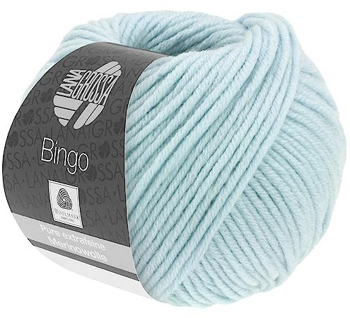 LANA GROSSA Bingo | Extrafeine Merinowolle waschmaschinenfest und filzfrei | Handstrickgarn aus 100% Schurwolle (Merino extrafein) | 50g Wolle zum Stricken & Häkeln | 80m Garn FB 743