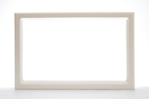 Finestra per porta del garage, telaio esterno, colore RAL 9016, bianco da aggiornare