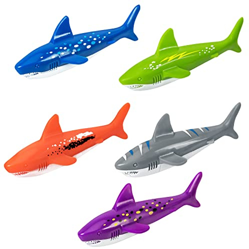 YHmall Underwater Diving Toys Set, Colorful Shark Pool Torpedo Toys