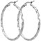 BONNYBIRD® Creolen Silber Groß Gedreht Edelstahl Damen Statement Ohrringe Goldene Frauen Kreolen Hoops 40mm Wasserfest Schmuck Hypoallergen Chirurgenstahl Medizinisch Nickelfrei Dünn Rund