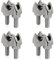 Lot de 4 serre-câbles en acier inoxydable V4A de PRIO 10 mm
