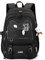 FANDARE Schulrucksack Schulrucksack Kinderrucksack Schultasche Jungen Mädchen Rucksack Schulranzen für Outdoor Reise Daypacks Freizeitrucksack Rucksack mit Plüsch Anhänger Wasserdicht Nylon Schwarz