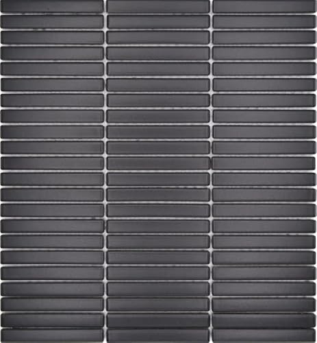 Keramikmosaik Mosaikfliesen schwarz matt Wand Küche Bad Dusche MOS24-CG01