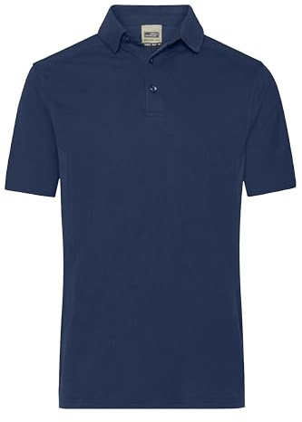James & Nicholson Herren Bio Workwear Polo Kontrast - Pflegeleichtes Workwear Poloshirt aus Bio-Baumwolle und recyceltem Polyester