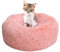 Baguuaray Katzenbett Haustierbett 50cm Hundesofa Katzenbett Flauschig Plüsch Hundebett Rund Donut Weiches rutschfest für Katzen Haustiere Waschbar Hundebett (M~Pink)