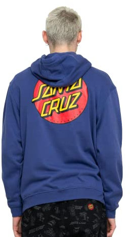 Santa Cruz Classic DOT Chest Hood Felpa Cappuccio Navy Blue AI22