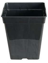 Control Garden Maceta Cuadrada para Plantas Negra 11 L - Macetero de Plástico para Flores - Tiesto para Cultivos Resistente