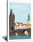 YONGCAI Prager Tschechische Republik Brücke Vintage Reise Poster Leinwand Wand Home Room Decor Kunst Poster Malerei Bild Druck Geschenk Poster
