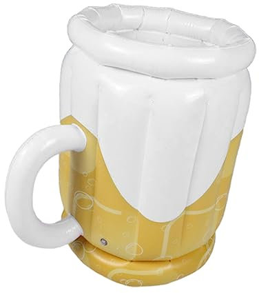 Happyyami Kühler 1stk e Poolkühler Bierausschankeimer Partyzubehör Für Erwachsene er Stangenkühler Bierkühler Bierkrug Kühlbehälter Trinken Weiß Pool-Party Partybedarf Getränke