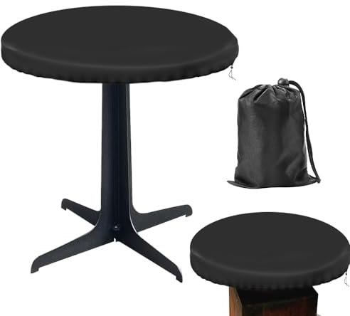 MINIUSSI Housse de Protection Brasero Ronde Tissu Oxford, Housse Barbecue Exterieur, Housse Foyer Imperméable, Diamètre 100cm Housse de Protection Couverture de Gril pour Plaque de Feu Braséro(Noir)