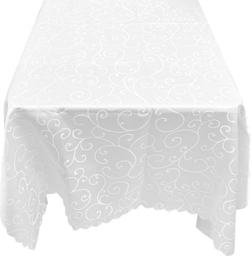 Tischdecke Weiß Tischdecke Rechteckig Geburtstagstischdecke Party Tischdecke Abwaschbar Tablecloth Papiertischdecke Weihnachten Weiße Tischdecke Biertisch Tischdecke (weiß 1,2m×1,6m)