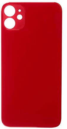 fonefunshop Glass Back Compatible With iPhone 11 Plain in Red