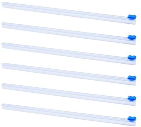 DICOSMETIC 6 Coupe Curseur en Plastique 14.97 Coupe Diapositives Réutilisables pour Film Alimentaire Auto Adhésif de Remplacement pour Papier Ciré en Aluminium