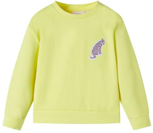vidaXL Kinder Sweatshirt Rundhals Langarmshirt Pullover Pulli Kinderpullover Shirt Gelb