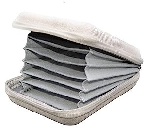 CLSSLVVBN Bolsa de Almacenamiento de Filtro de Lente de cámara DSLR de Gran Capacidad Universal con 6 Ranuras, filtros Redondos, Estuche de Transporte, Accesorio de fotografía