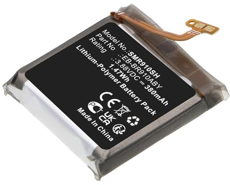 CELLONIC, Batterie pour Montre Intelligente et Bracelet de Fitness Compatible avec Samsung Galaxy Watch 5-40mm, Galaxy Watch 5-44mm (380mAh, 3.88V) Batterie de Remplacement EB-BR910ABY