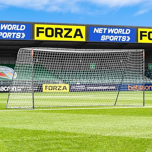 FORZA Steel42 Football Goal – Premium Heavy-Duty Steel Garden Goal | 100% Weatherproof, Tool-Free Setup, Unbreakable 42mm Galvanised Frame + All-Weather Net | Multiple Sizes & Optional Rebounder Kit