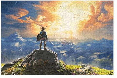 Puzzle für Erwachsene und Kinder ab 14 Jahren, 1000 StüCk，,The Legend of Zelda,，Lernspielzeug FüR Kinder Holz 75x50